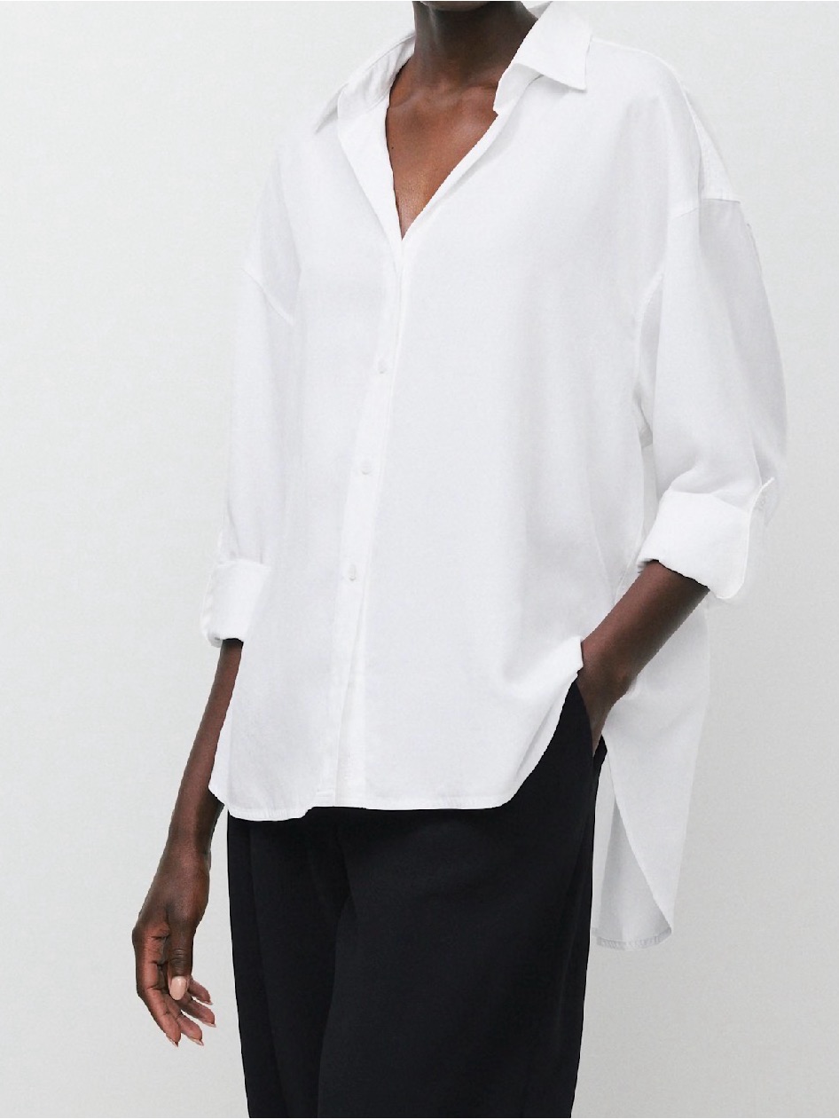 Babaton Archive Shirt Aritzia White Oversized Button-Up Size Medium M